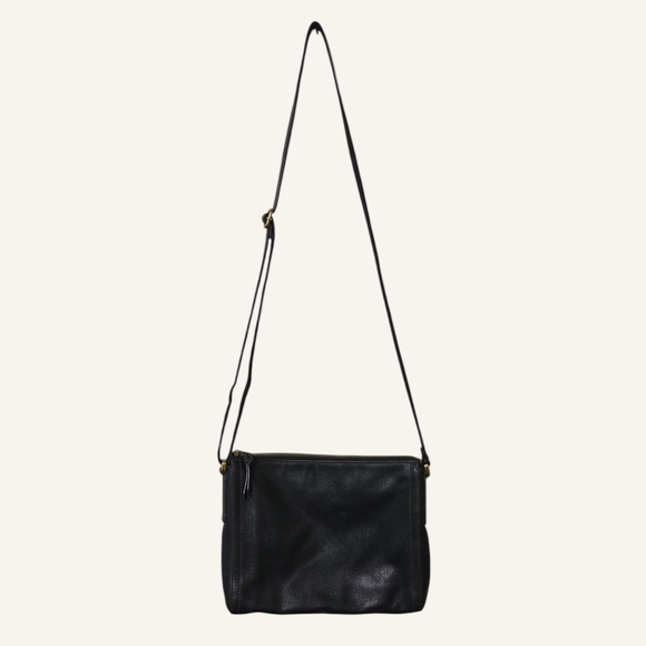 Fossil Handbags - Fossil Black Leather Crossbody Purse